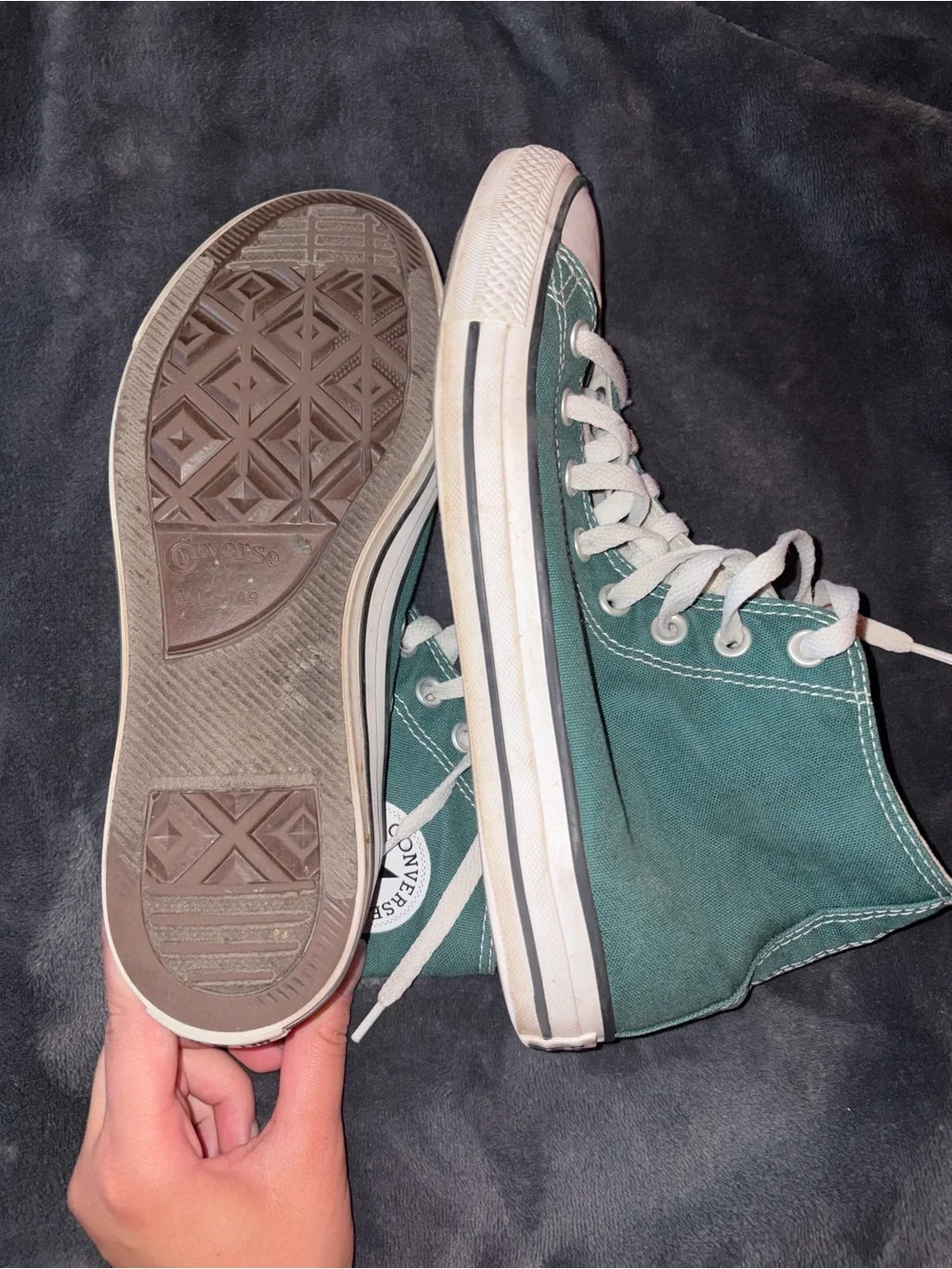 Converse Green High-Top Canvas Women’s Sneakers with White Accents
